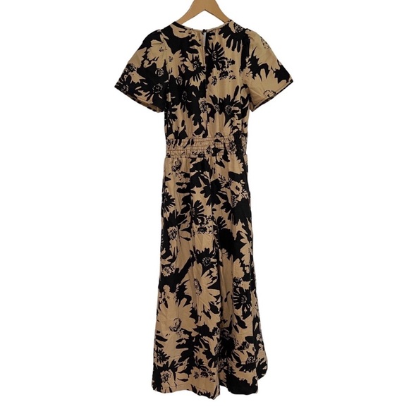 Anthropologie The Somerset Jumpsuit Womens Size Medium Tan Black Boho Classy - Picture 5 of 9